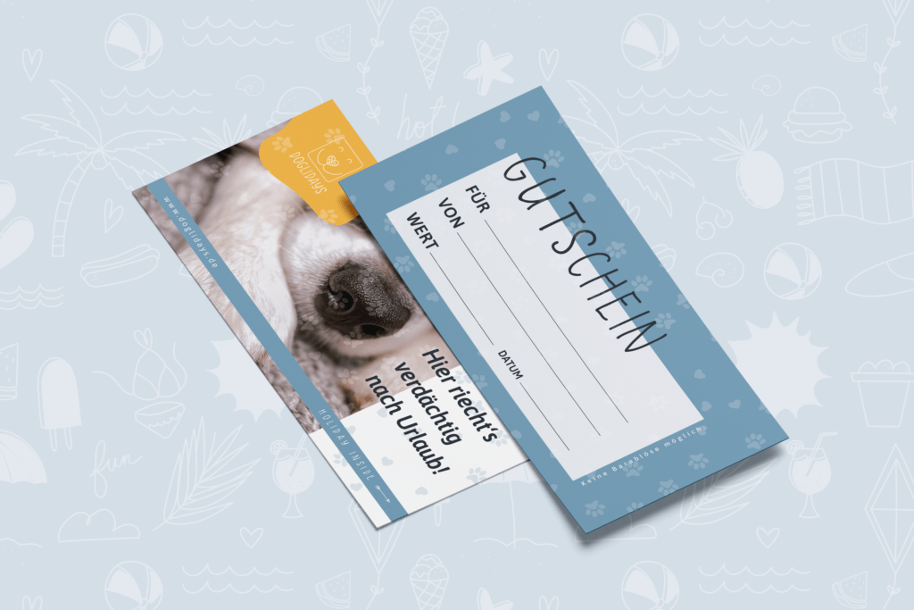 Doglidays Gutschein Mockup